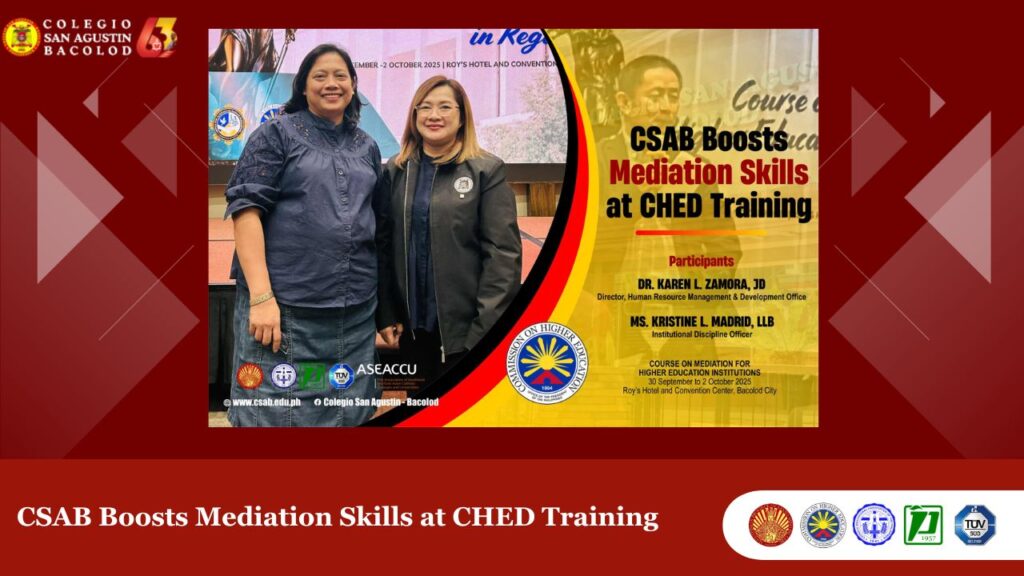 CSAB Boosts Mediation Skills at CHED Training