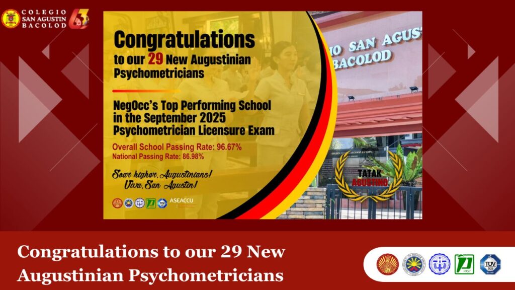 Congratulations to our 29 New Augustinian Psychometricians